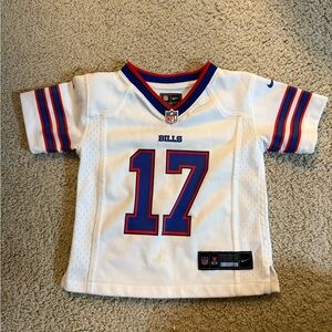 NFL JOSH ALLEN Kids White Jersey with Blue and Red Accents